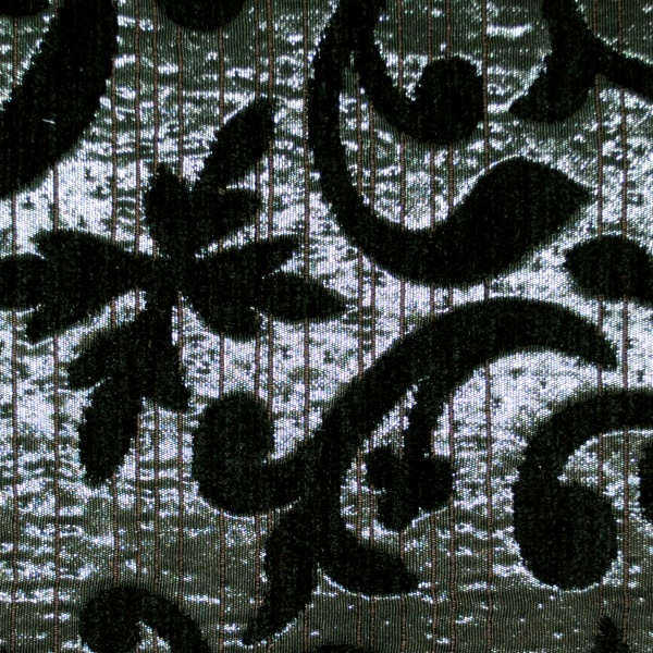 Ткань 4.0066 - серебристая с черным узором